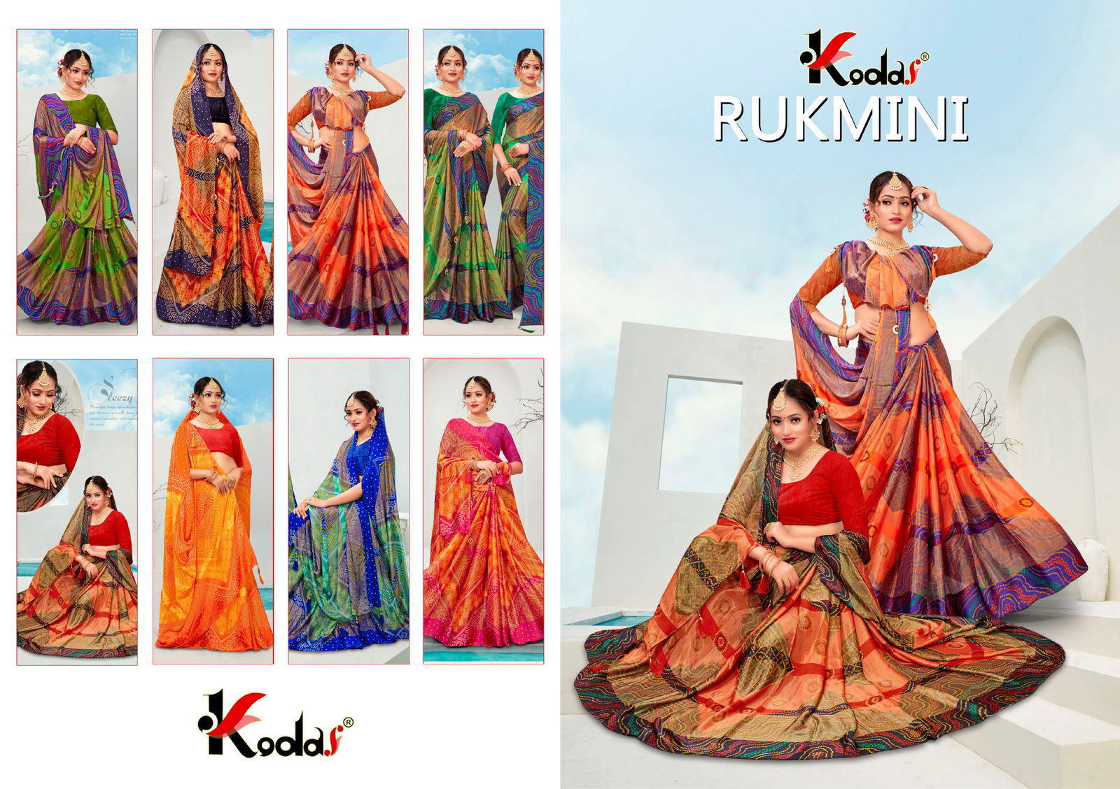 Rukmini Latest Fancy Regular Casual Wear 	Weightless Georgette Printed Sarees Collection
